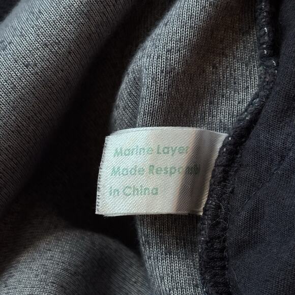 Marine Layer Pants Womens Blue Velour Open Hem Lounge Side Stripe XL Comfy Relax - Picture 5 of 6